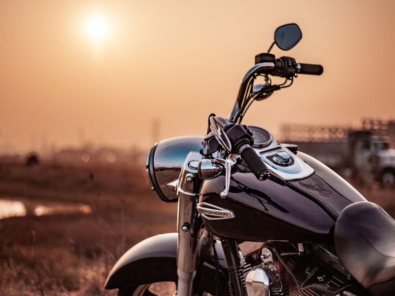 black motorcycle