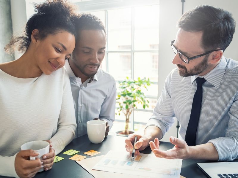 couple consulting with a professional