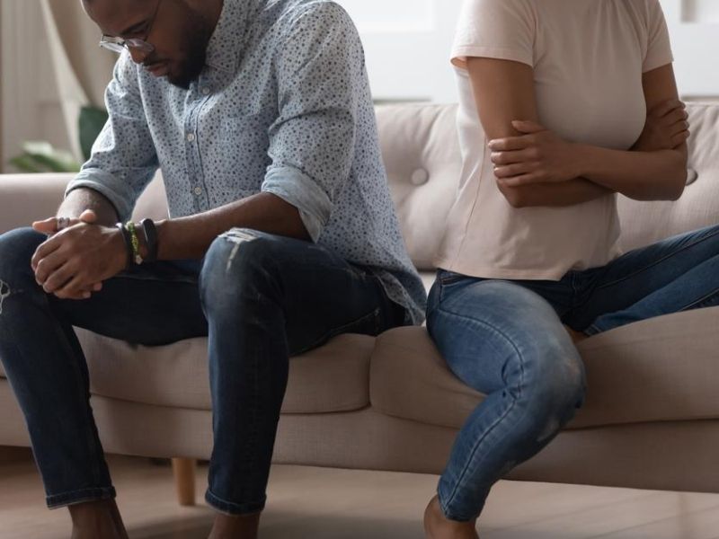 married couple not talking to each other
