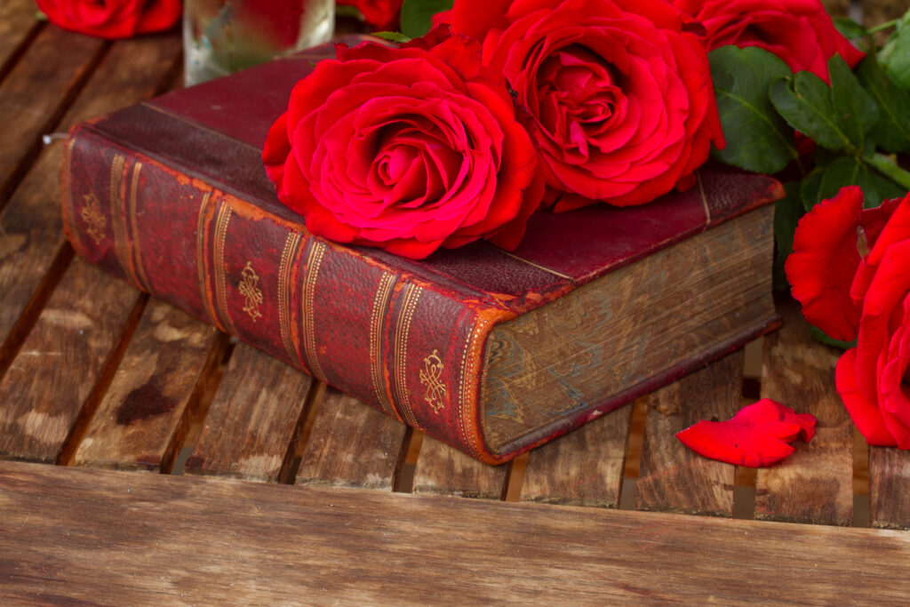 Roses and books