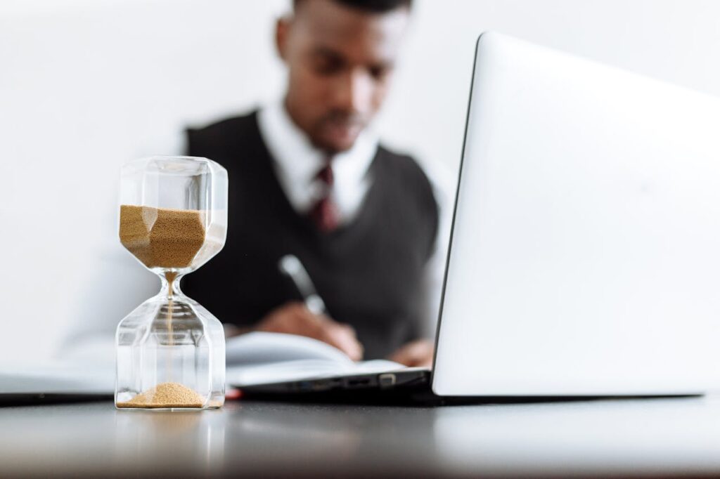 Photo by Thirdman : https://www.pexels.com/photo/man-in-black-suit-jacket-sitting-beside-table-with-macbook-pro-5060979/
